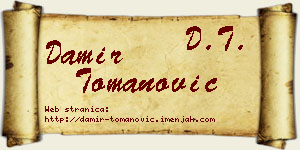 Damir Tomanović vizit kartica
